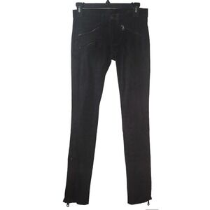 Rag & Bone Skinny Jeans Ankle Zip Black‎ Denim Style Size 26